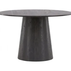 Matbord Lanzo Ø120 cm - Bord i mocca + Möbeltassar