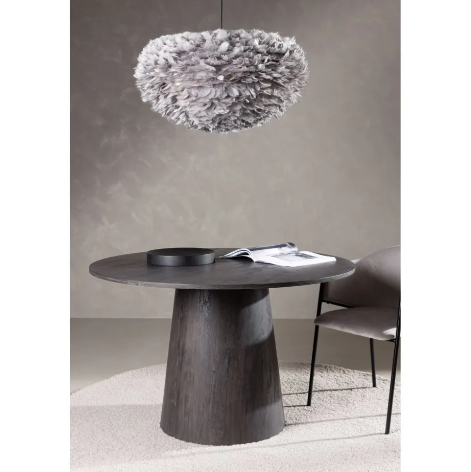 Matbord Lanzo Ø120 cm - Bord i mocca + Möbeltassar