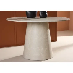 Matbord Lanzo Ø120 cm marmor beige