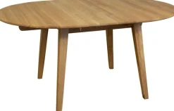 Matbord Oljad ek Ø110-160 cm - Genova + Möbeltassar