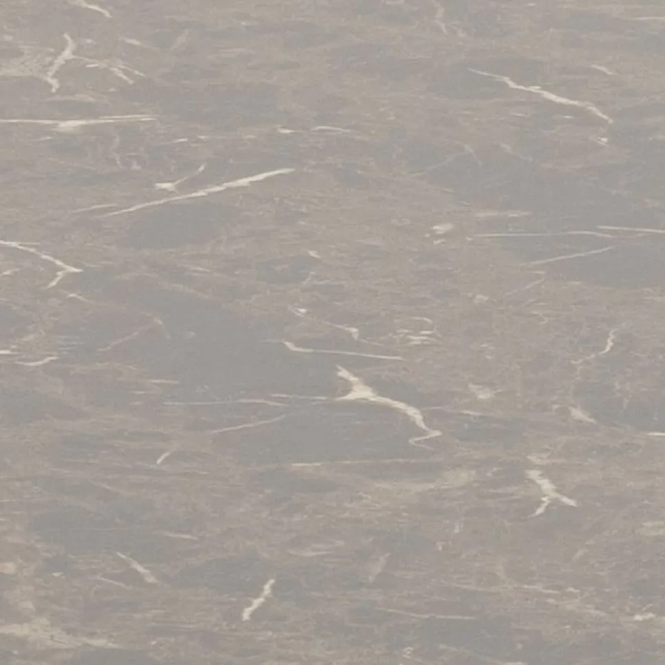 Matbord runt Ø110 cm brun marmorfaner med svarta ben