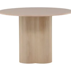 Matbord runt 110 cm Whitewash - Olivia