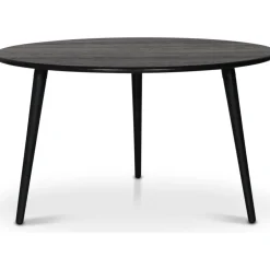 Matbord runt svartbetsad ek Ø130 cm - Omni