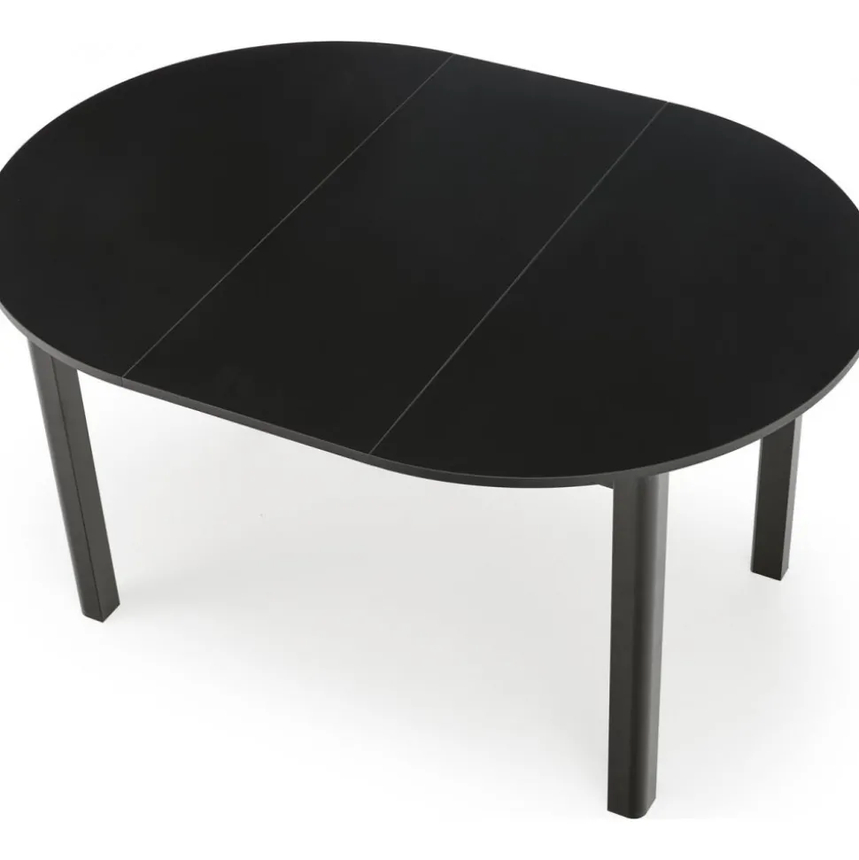 Matbord svart förlängningsbart 102-142 cm