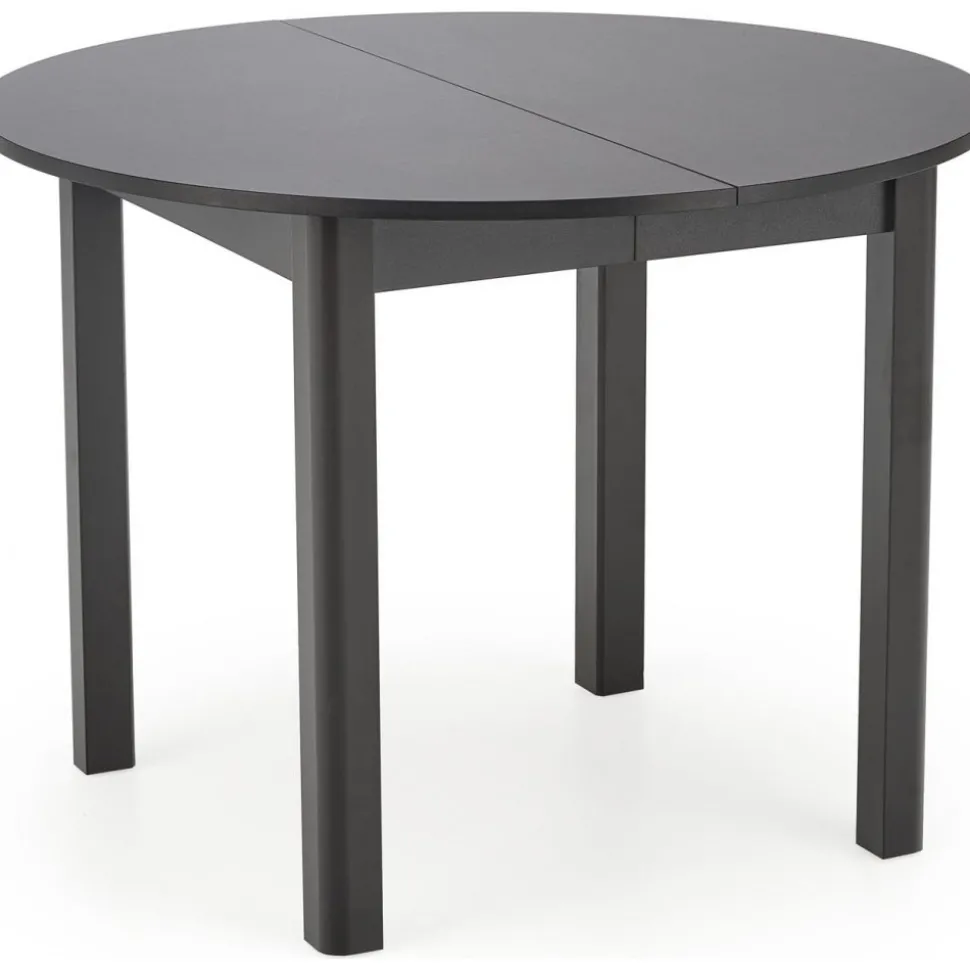 Matbord svart förlängningsbart 102-142 cm