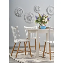 Matbord vitt förlängningsbart 102-142 cm + Möbeltassar