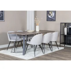 Matbord 180x90 cm - Ek/svart