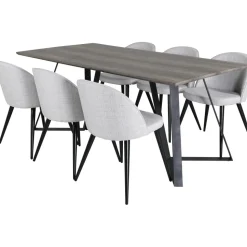 Matbord 180x90 cm - Ek/svart