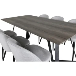 Matbord 180x90 cm - Ek/svart