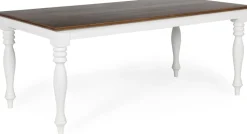 Matbord 180x93 cm - Vit/Brunbets - Victoria