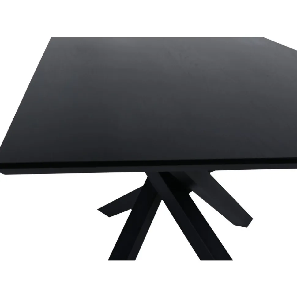 Matbord 180x90 cm svartbetsad ek - Piazza