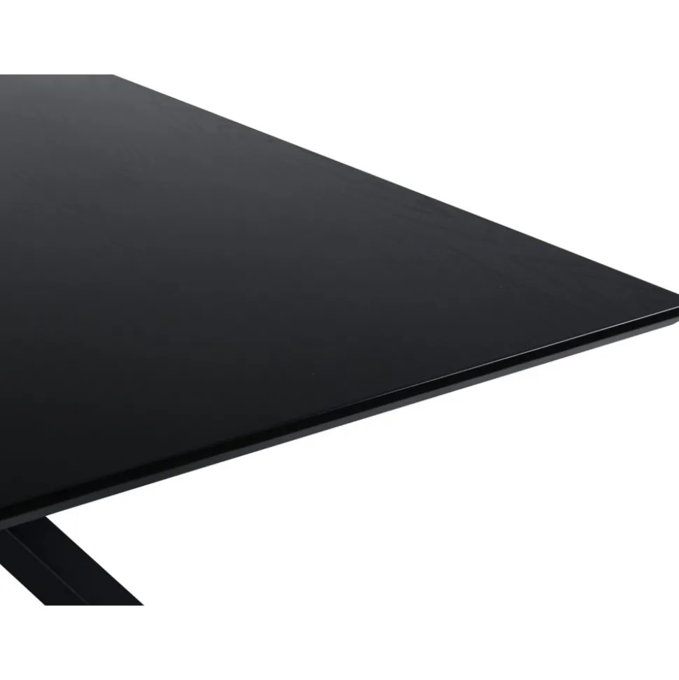 Matbord 180x90 cm svartbetsad ek - Piazza