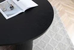 Matbord 200x90 cm svartbetsat - Bianca