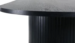 Matbord 200x90 cm svartbetsat - Bianca