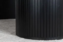 Matbord 200x90 cm svartbetsat - Bianca