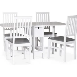Matgrupp - Klaffbord med 4 stolar stolar Fårö + 3.00 x Möbeltassar