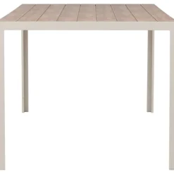 Matgrupp; 6 stolar och matbord 205 x 90 cm beige - Copacabana