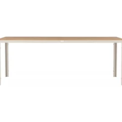 Matgrupp; 6 stolar och matbord 205 x 90 cm beige - Copacabana