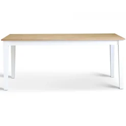 Matgrupp; Bord med 6 st stolar med eksits Vit / Oljad ek - Dalön