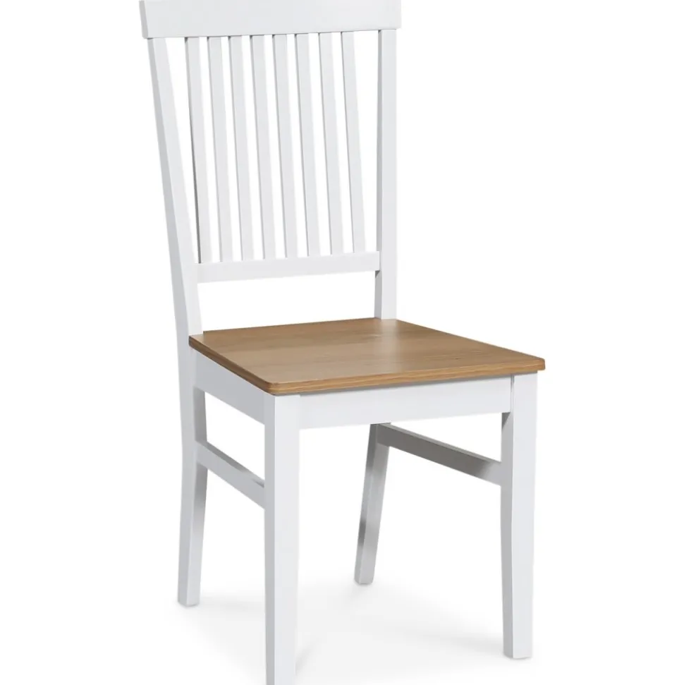 Matgrupp: Bord 140x90 cm inklusive 4 stolar - Ek/vit - Fårö + 3.00 x Möbeltassar