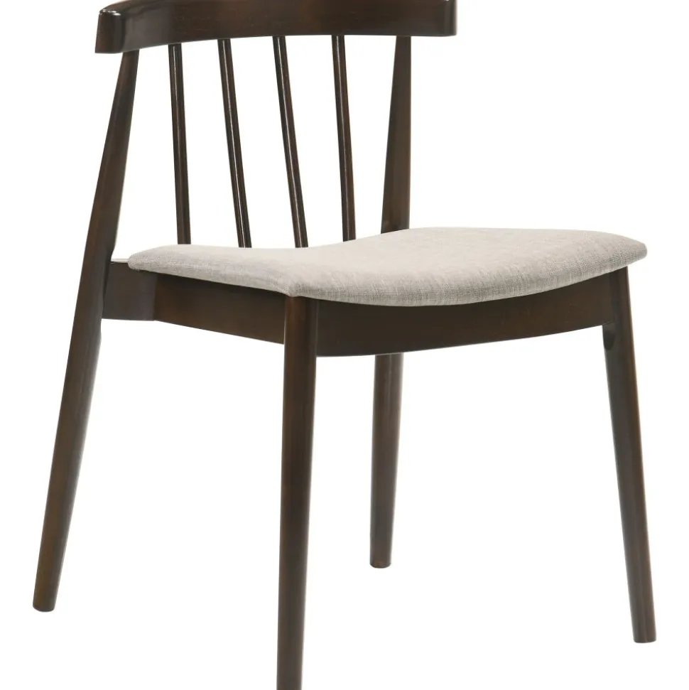 Matgrupp Florence i valnöt; runt matbord med 4 st stolar + 4.00 x Stolsdyna