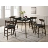 Matgrupp Florence Barbord 90x90 med 4 barstolar - Valnöt/svart