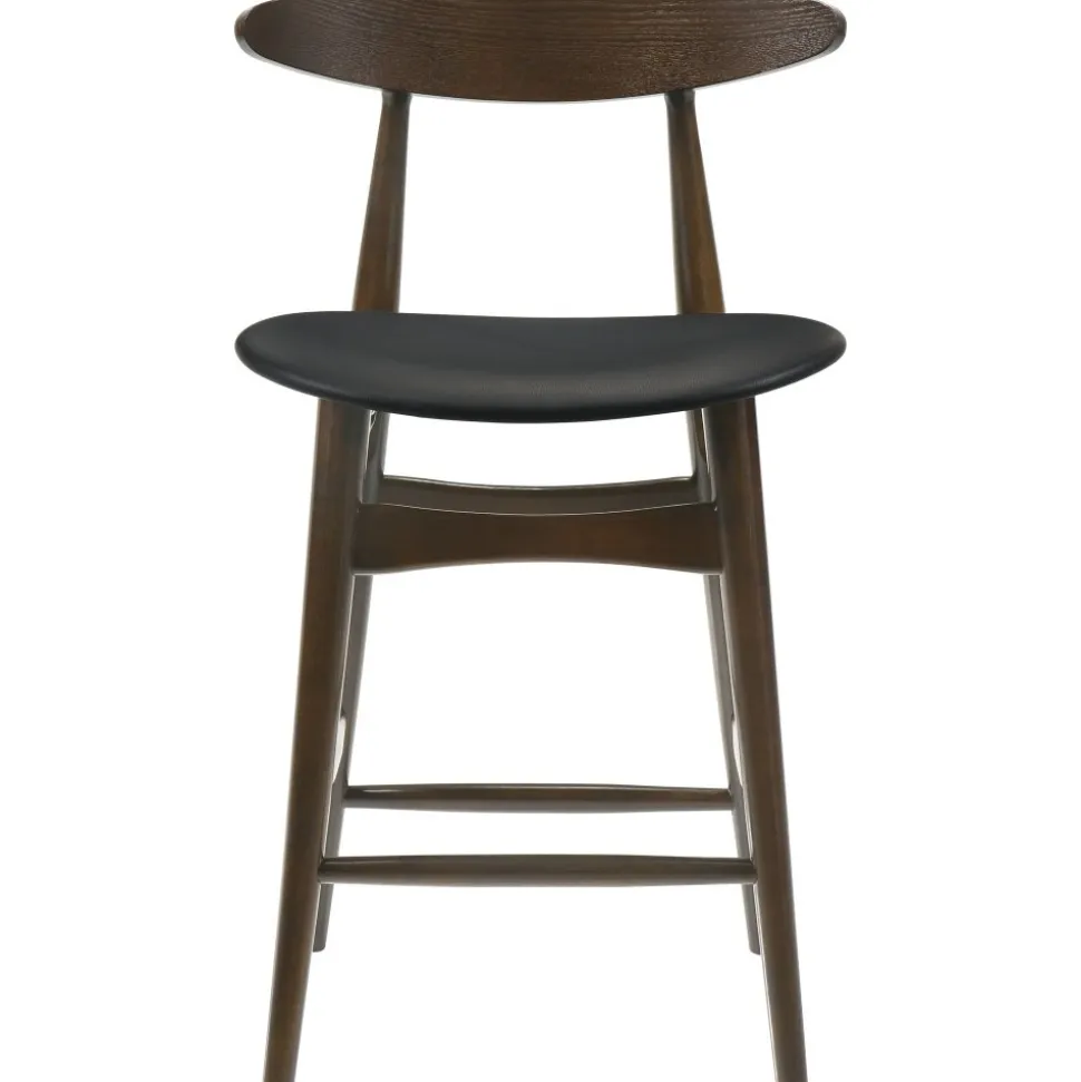 Matgrupp Florence Barbord 90x90 med 4 barstolar - Valnöt/svart