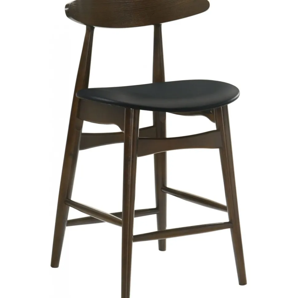 Matgrupp Florence Barbord 90x90 med 2 barstolar - Valnöt/svart