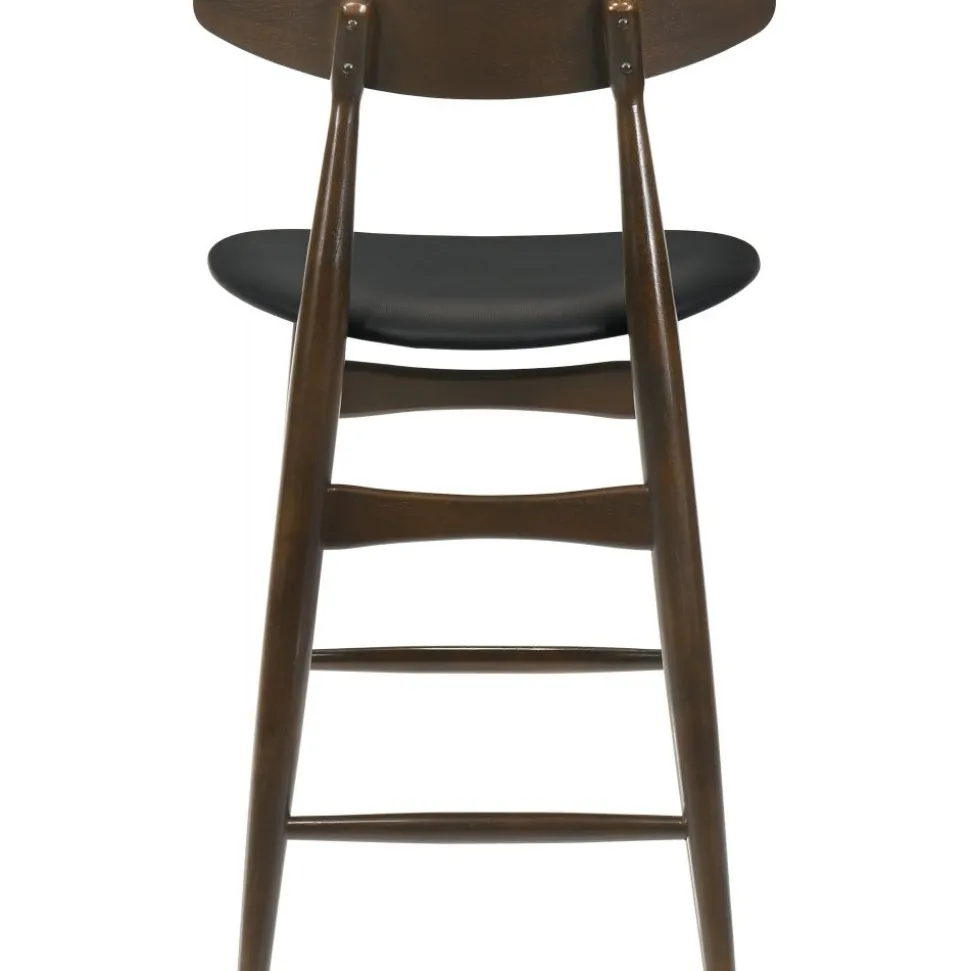 Matgrupp Florence Barbord 90x90 med 2 barstolar - Valnöt/svart