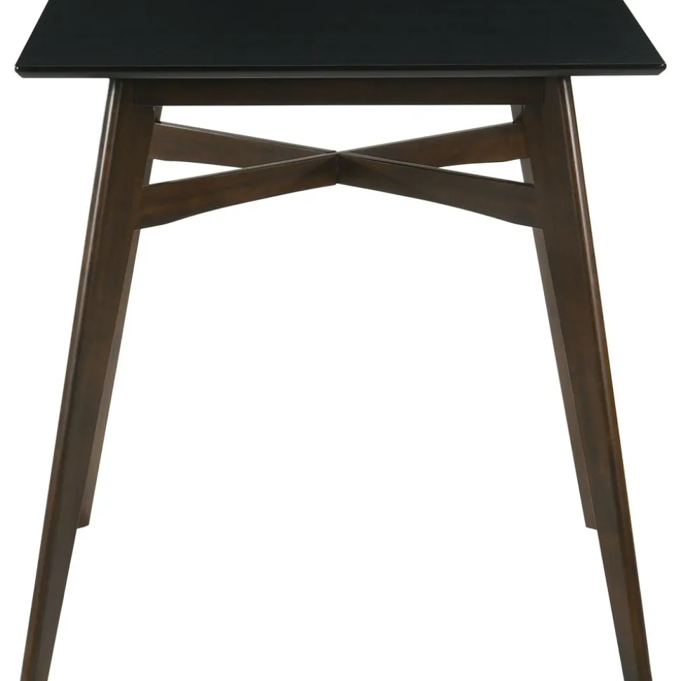 Matgrupp Florence Barbord 90x90 med 2 barstolar - Valnöt/svart