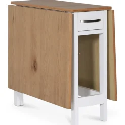 Matgrupp; Klaffbord ek / Vit med 4 stycken klädda stolar - Fårö + 4.00 x Stolsdyna