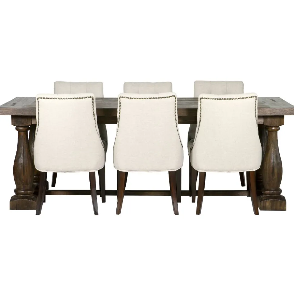 Matgrupp: Lamier matbord - brun + 6 st Tuva europa ver II stolar + 6.00 x Stolsdyna