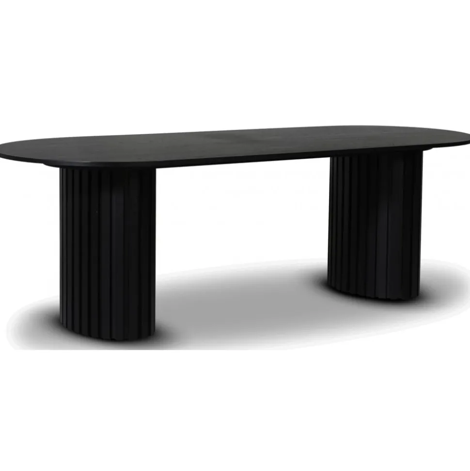 Matgrupp PiPi ovalt matbord 240 cm inkl 4 st Sunda matstol - Svartbets