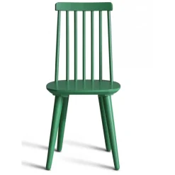 Matgrupp: Runt bord i Ek / Vit med 4 st gröna Pinnstolar + 4.00 x Stolsdyna