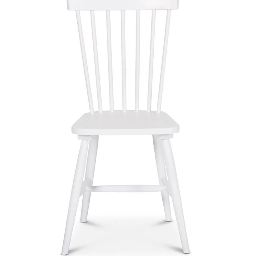 Matgrupp runt matbord Ø120 cm och 4 vita pinnstolar - Rosvik + 4.00 x Stolsdyna