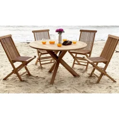 Matgrupp Saltö: Saltö runt bord Ø120 cm inklusive 4 st teakstolar