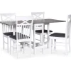 Matgrupp; Vitt / grått slagbord med 4 st stolar - Fårö + 4.00 x Stolsdyna