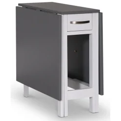 Matgrupp; Vitt / grått slagbord med 4 st stolar - Fårö