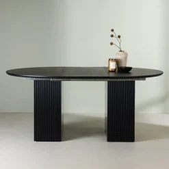 Matilda matbord 130-180 x 130 cm - Svart