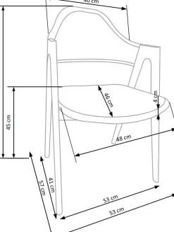 Matstol Beige / Valnöt - Kamilla