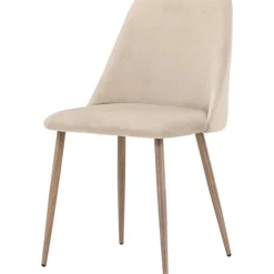 Matstol beige sammet med ekben