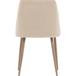 Matstol beige sammet med ekben