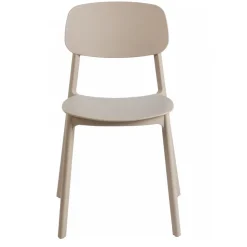 Matstol beige stapelbar