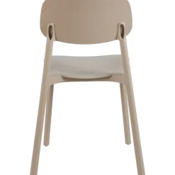 Matstol beige stapelbar