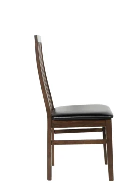 Matstol brunoljad ek svart sits - Alaska