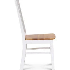 Matstol Dalarös i oljad ek/vit