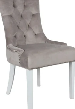 Matstol i beige sammet - Tuva