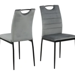 Matstol i grå sammet