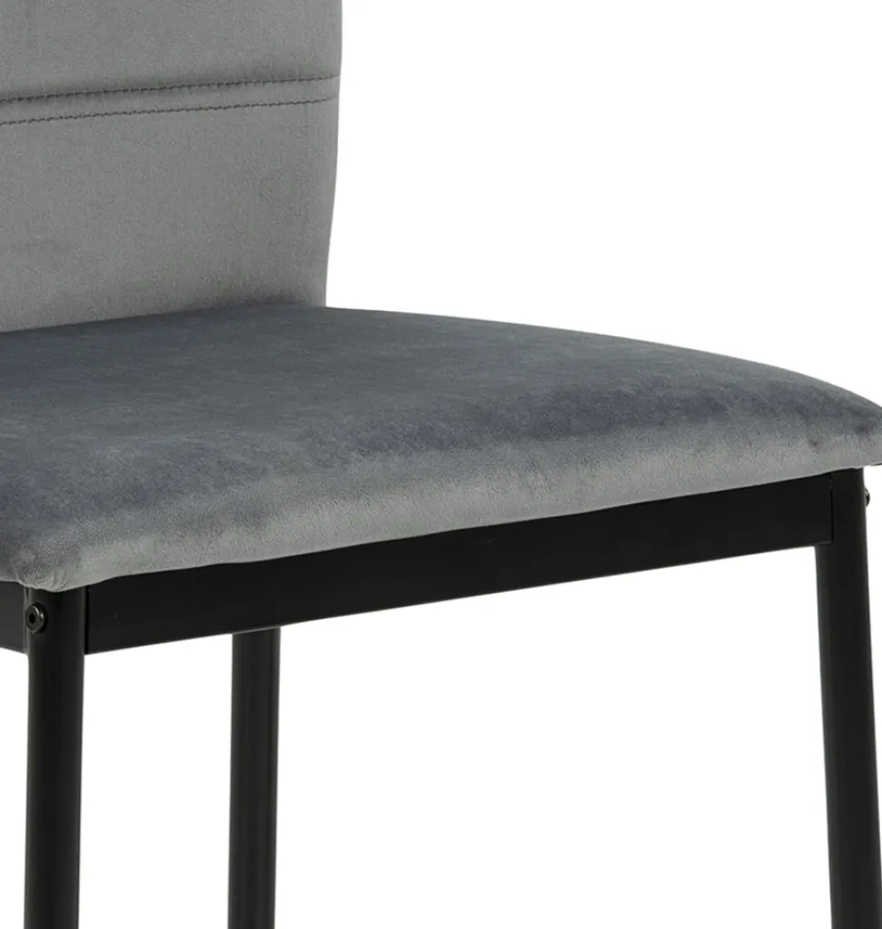 Matstol i grå sammet