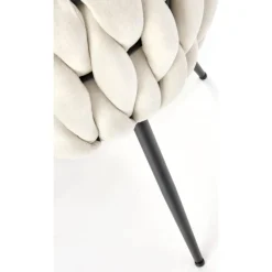 Matstol ljusbeige sammet